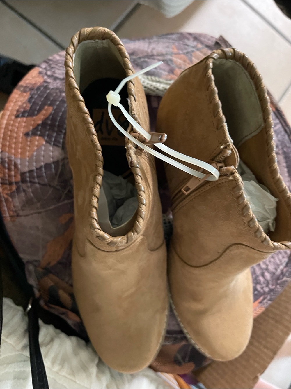 Women's Tan Suede Ankle Booties - Classic Casual Style
